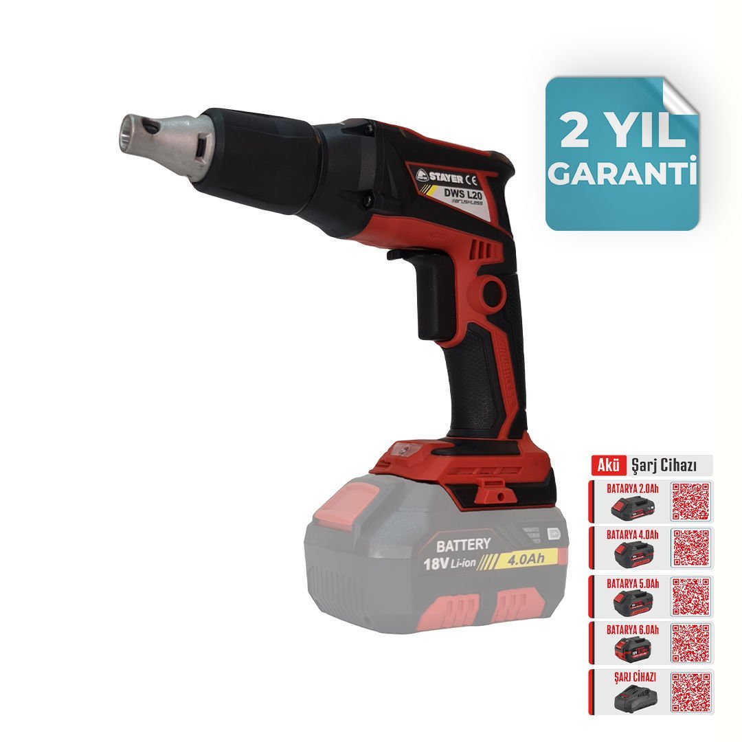 KÖMÜRSÜZ AKÜLÜ ALÇIPAN VİDALAMA Li-ion 18V
